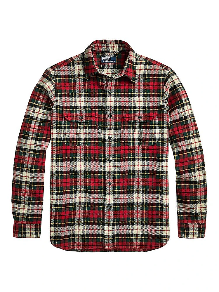 Flannel Plaid Sport Shirt