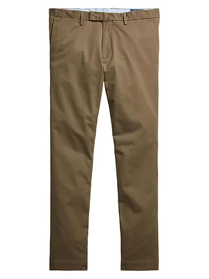 Stretch-Cotton Flat-Front Pants