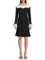Crepe A-Line Dress