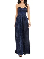 Audrina Strapless Fit-And-Flare Gown