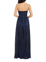 Audrina Strapless Fit-And-Flare Gown