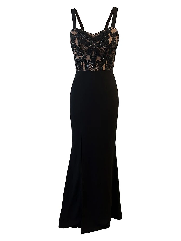 Monique Lace Bustier Gown