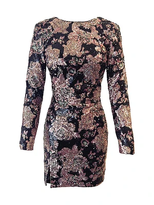 Nathalia Floral Sequin Minidress