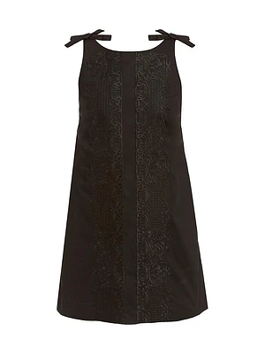 Payton Embroidered A-Line Sleeveless Minidress