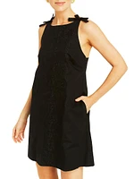 Payton Embroidered A-Line Sleeveless Minidress