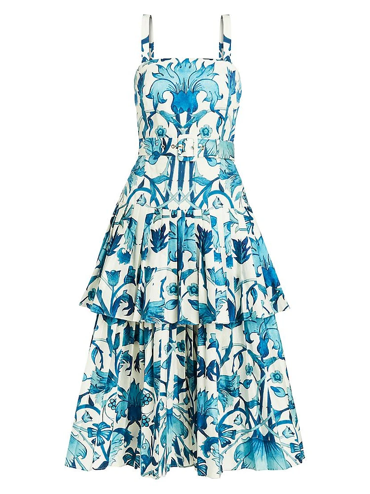 Virginie Floral Sleeveless Midi-Dress