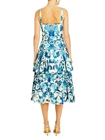 Virginie Floral Sleeveless Midi-Dress