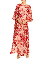 Luzon Floral Column Maxi Dress