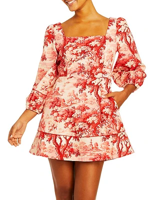 Valeria Floral Puff Sleeve Minidress