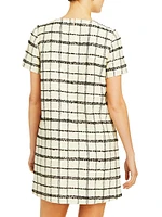 Isolde Cotton-Blend Tweed Short Sleeve Minidress