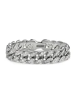 Curb Chain Bracelet in Platinum