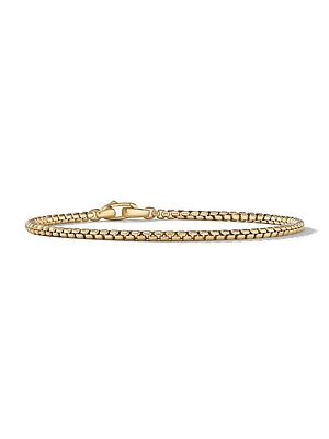 Box Chain Bracelet 18K Yellow Gold, 2.7MM