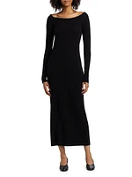 Ribbed Wool & Cashmere Maxi Dress