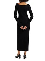 Ribbed Wool & Cashmere Maxi Dress