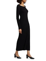 Ribbed Wool & Cashmere Maxi Dress