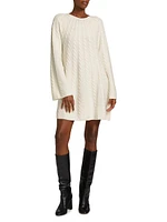 Cable-Knit Cashmere Minidress