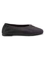 Eden Zipper Leather Flats