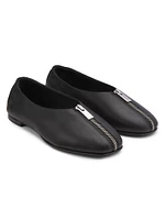 Eden Zipper Leather Flats