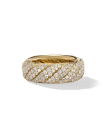 Sculpted Cable Band Ring 18K Gold