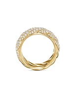 Sculpted Cable Band Ring 18K Gold