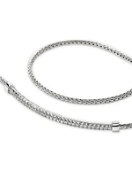 JH Essentials Pavé Sterling Silver & 0.24 TCW Diamond Wrap Bracelet