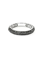 JH Essentials Sterling Silver & Sapphire Pavé Band Ring