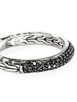 JH Essentials Sterling Silver & Sapphire Pavé Band Ring