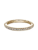 JH Essentials Pavé 14K Yellow Gold & 0.24 TCW Diamond Band Ring