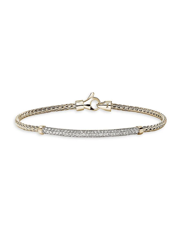 JH Essentials Pavé 14K Yellow Gold & 0.68 TCW Diamond Bracelet