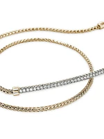 JH Essentials Pavé 14K Yellow Gold & 0.24 TCW Diamond Wrap Bracelet