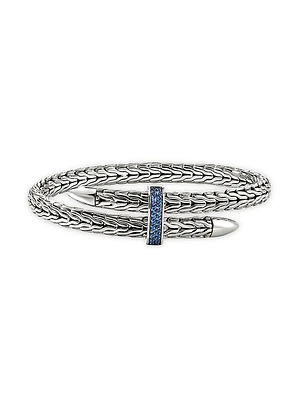 Spear Sterling Silver & Blue Sapphire Bracelet