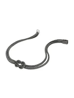 Love Knot Sterling Silver & Black Rhodium Necklace