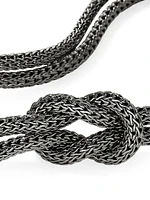 Love Knot Sterling Silver & Black Rhodium Necklace