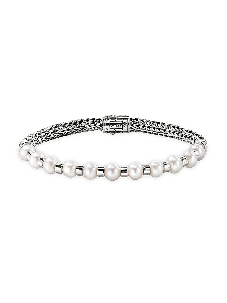 JH Essentials Sterling Silver & Cultured Freshwater Pearl Bracelet