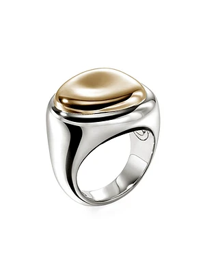 Pebble 14K Yellow Gold & Sterling Silver Ring