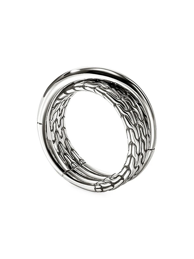 JH Essentials Sterling Silver Crossover Ring