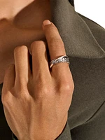 JH Essentials Sterling Silver Crossover Ring