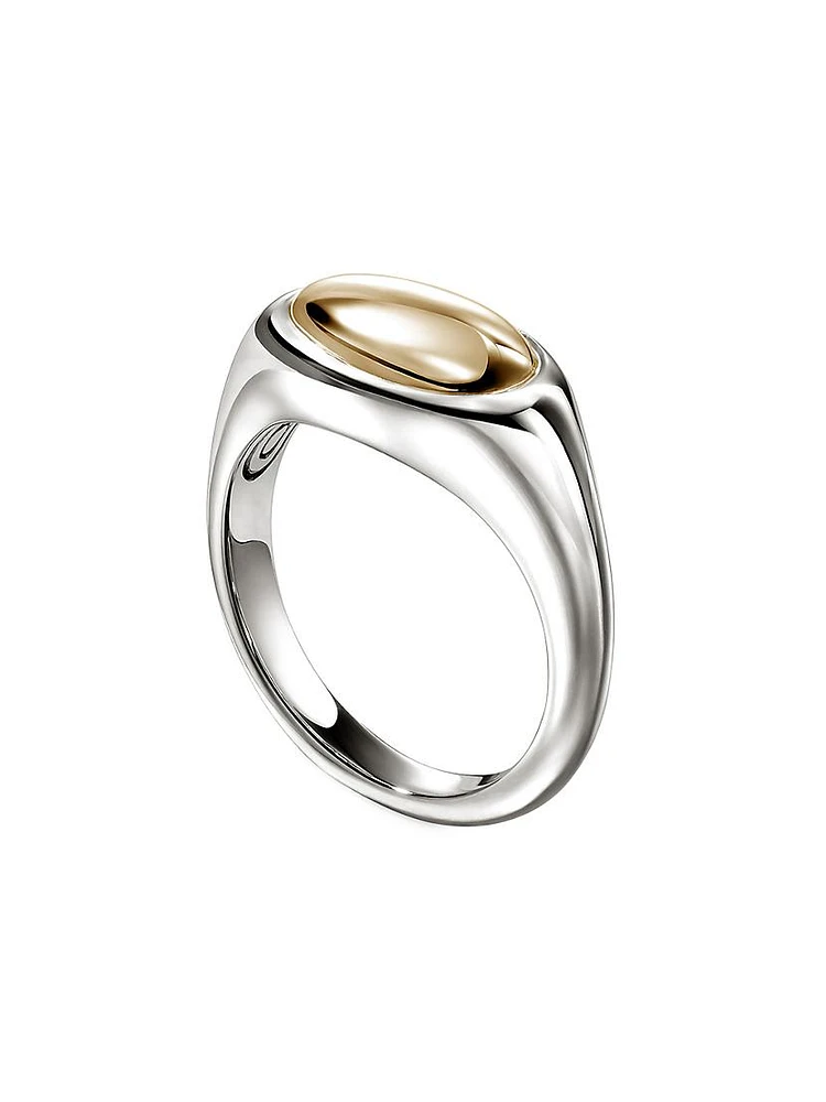 Pebble 14K Yellow Gold & Sterling Silver Ring