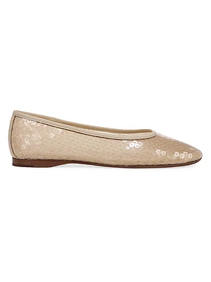 Leah Sequined Ballet Flats