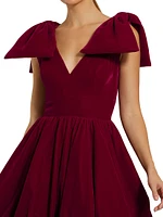 Bow Shoulder Cocktail Minidress