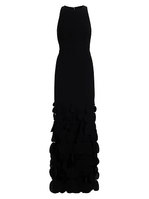 Crepe Sleeveless Sheath Gown