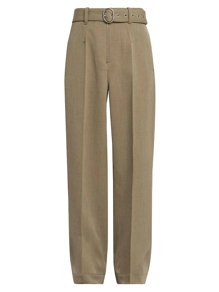 Belted Wool Trousers