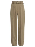 Belted Wool Trousers