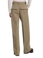 Belted Wool Trousers