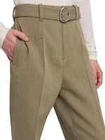 Belted Wool Trousers