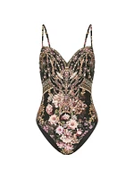 Floral Underwire One-Piece Swimsuit