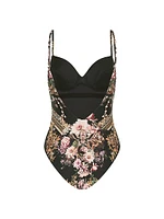 Floral Underwire One-Piece Swimsuit