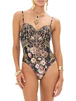 Floral Underwire One-Piece Swimsuit