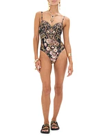 Floral Underwire One-Piece Swimsuit