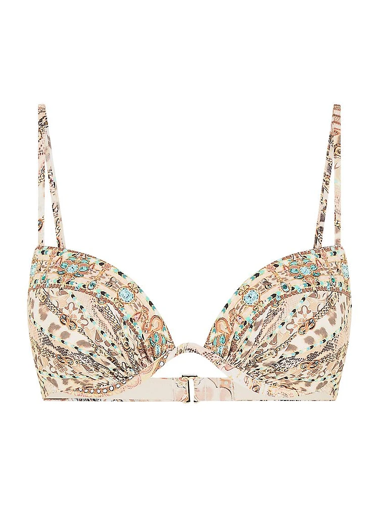 Printed Underwire Bikini Top